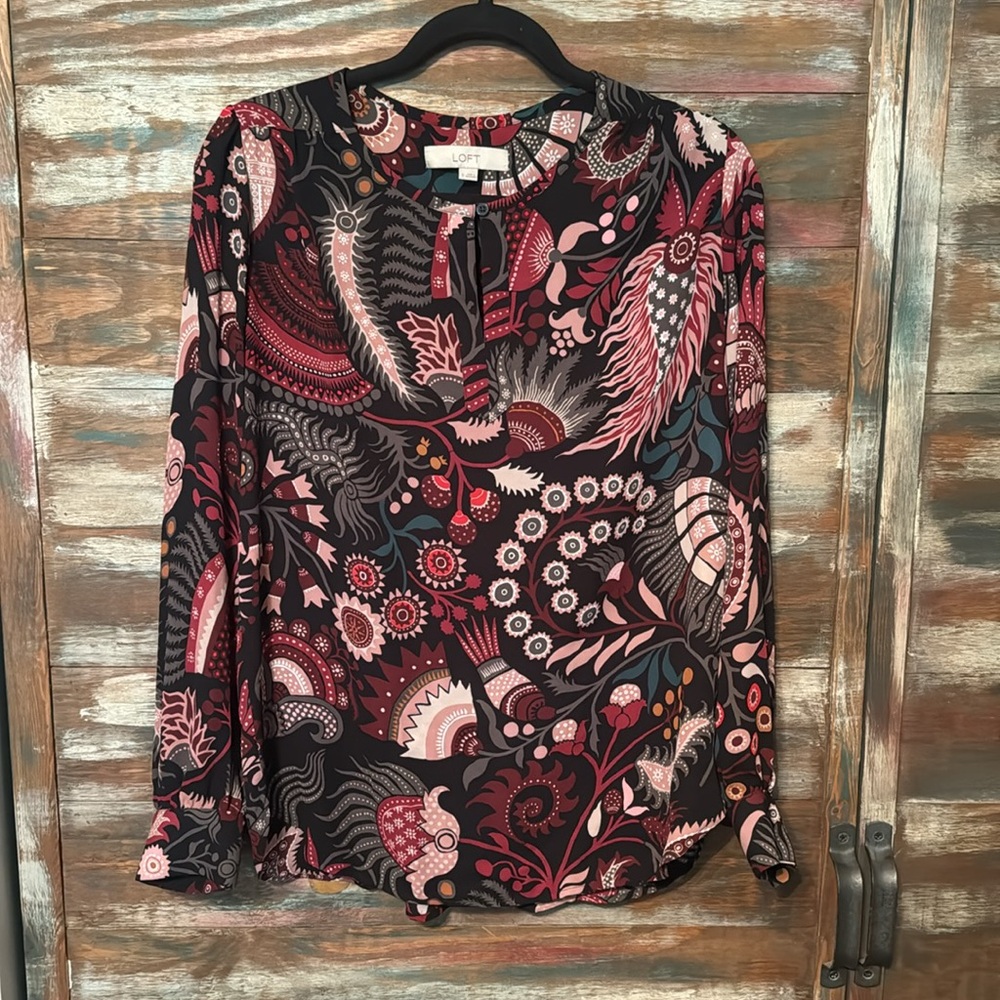 Loft Floral Print Blouse